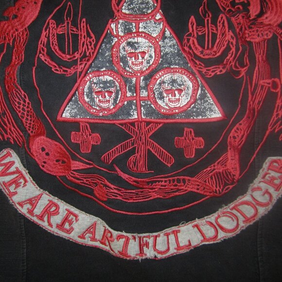 Artful Dodgers "Robbers of the Grave" Embroidered Vintage Zip Up Hoodie - Picture 9 of 10
